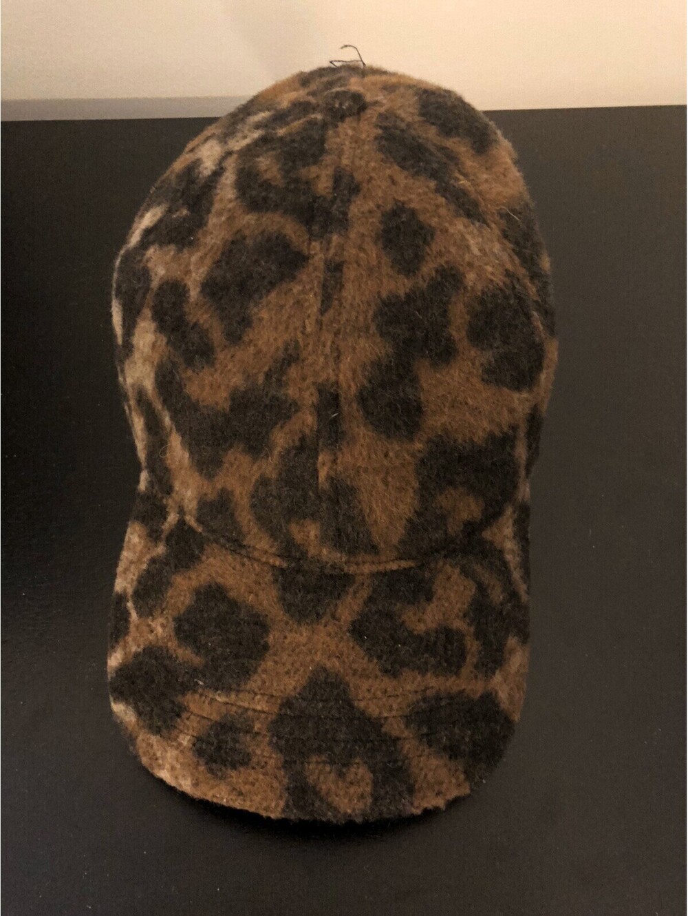 ZARA NEW FAUX FUR BASEBALL HAT RARE! Animal Print